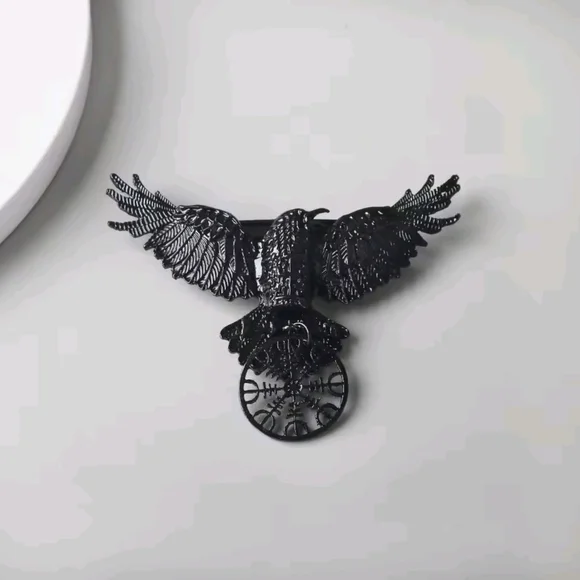 Black Eagle Hair Clip - Picture 2 of 3